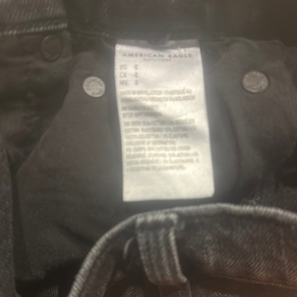 American Eagle Outfitters Black Jean Shorts High-Waisted Distressed - Picture 4 of 4
